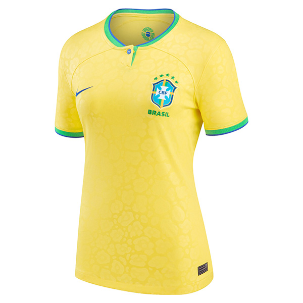Brazil home female jersey women's first soccer uniform sportswear football tops sport shirt 2022 world cup